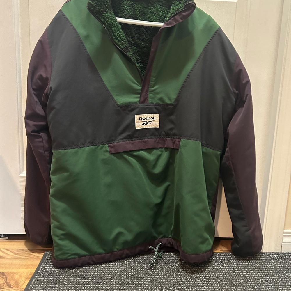 Reebok Forest Green and Charcoal Pullover